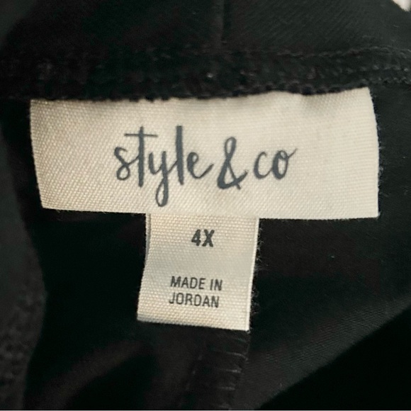 Style & Co - Womens Size: 4X Black Basic Mid Rise Legging STYLE 100129298WN *NWT - Picture 3 of 10